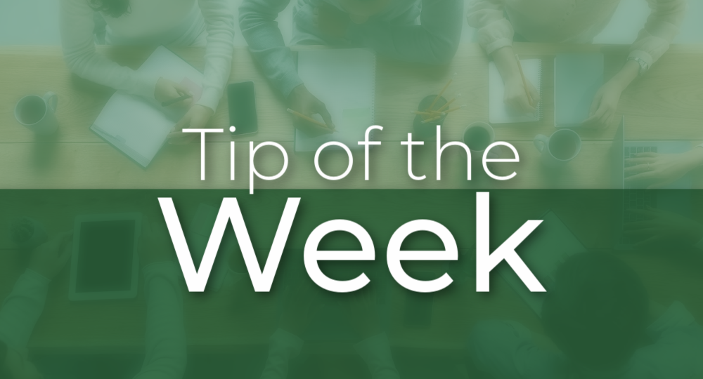 Green- Tip of the Week copy